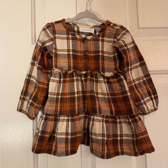 The Children’s Place Long Sleeve Plaid Dress / 18-24 months - Picture 4 of 5